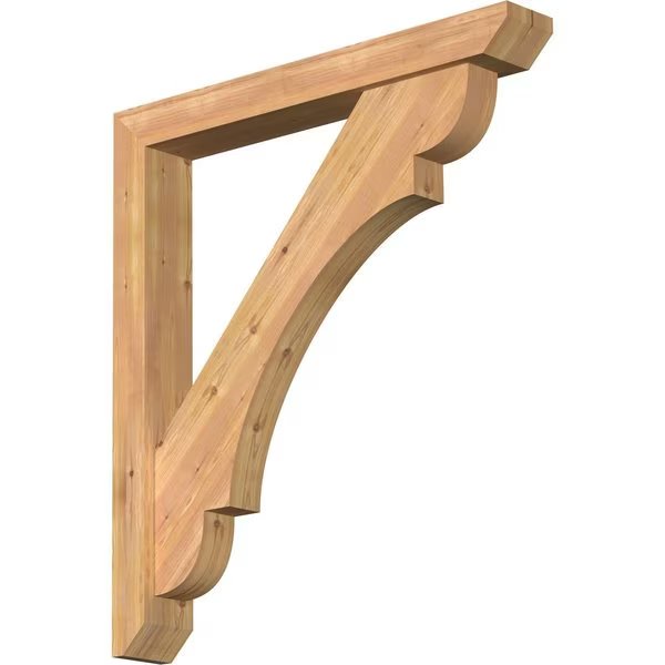 Olympic Slat Smooth Bracket w/ Offset Brace, Western Red Cedar, 5 1/2